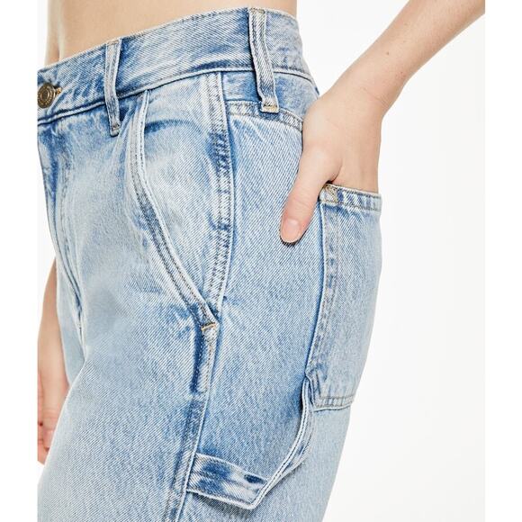 Aeropostale Light Wash Denim Straight Leg 90's Baggy Jeans Women's 14 Reg - Picture 2 of 15